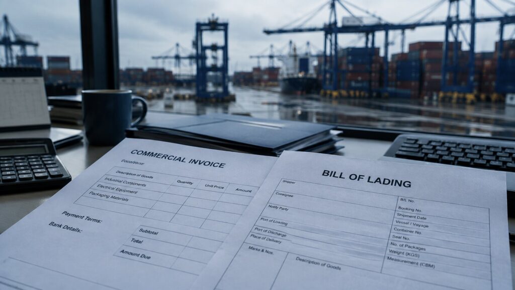 Itemized freight invoice